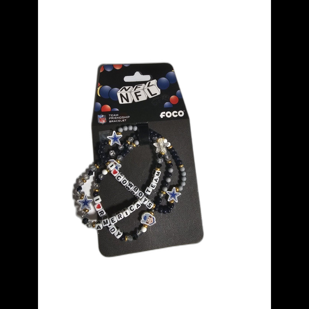 VTG FOCO "DALLAS COWBOYS" NFL 3 Pack Beaded Friendship Bracelet